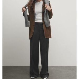 EUC Massimo Dutti Limited Edition 100% wool straight fit black trousers